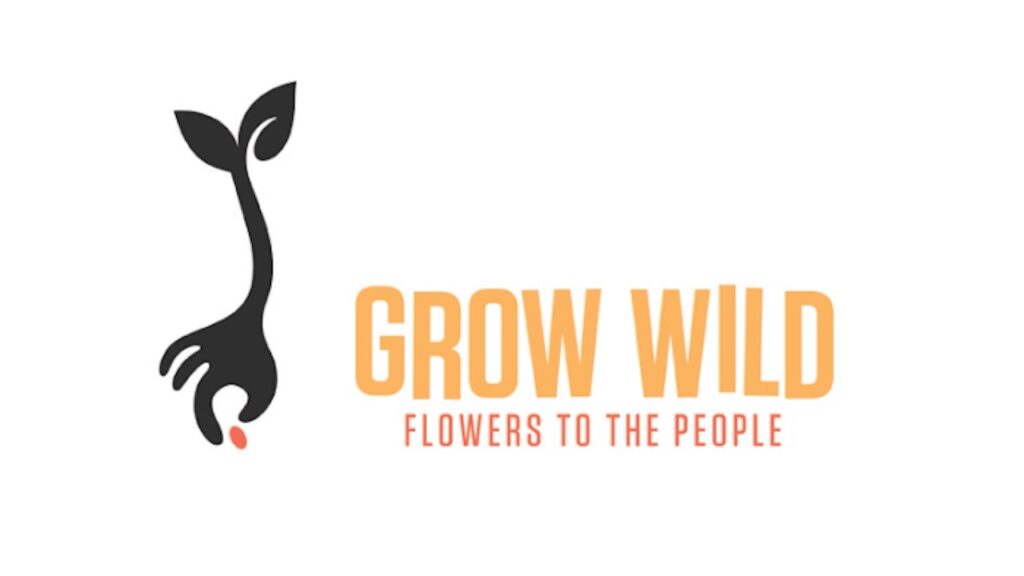 Logo: Grow Wild, flowers to the people