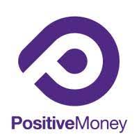Button: positive money logo, visit website