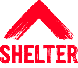 Button: shelter logo, visit website